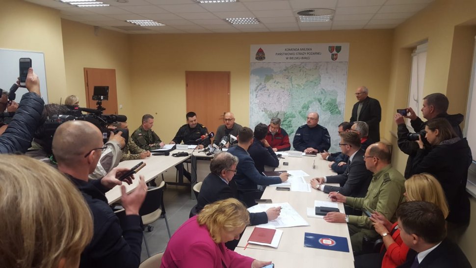 Posiedzenie sztabu kryzysowego w Bielsku-Białej