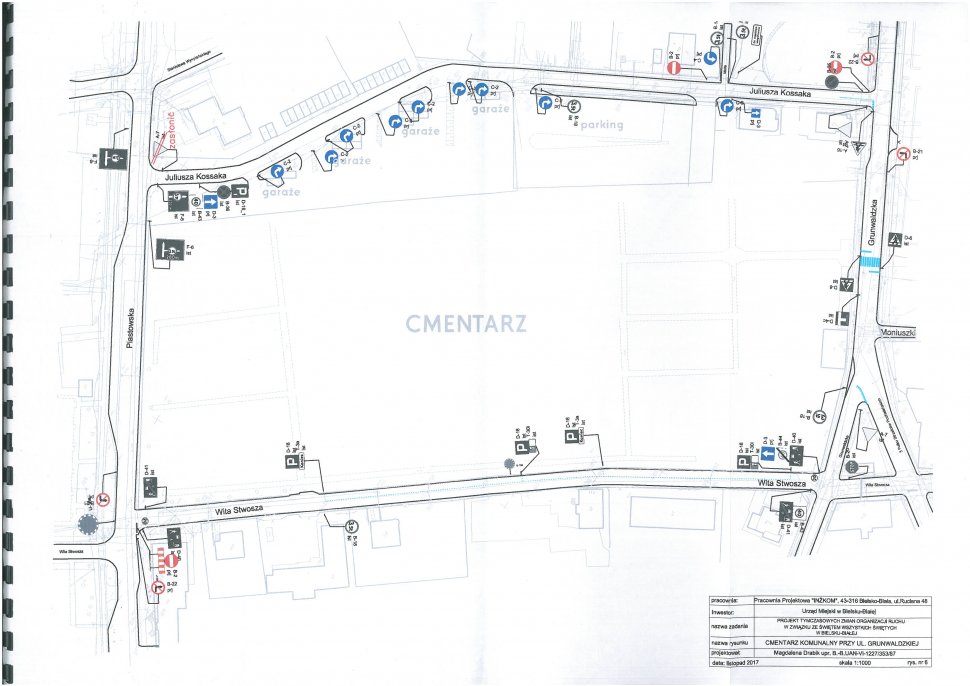 Plan zmiany organizacji ruchu w rejonie cmentarza