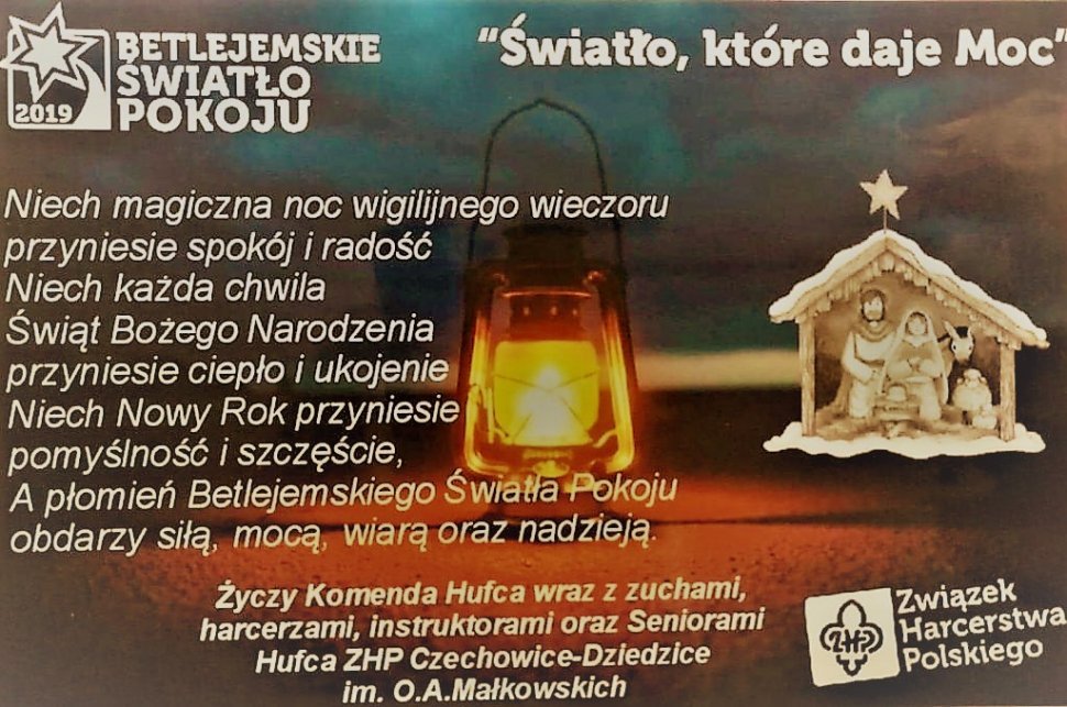 Ulotka informacyjna dot. akcji Betlejemskie światło pokoju