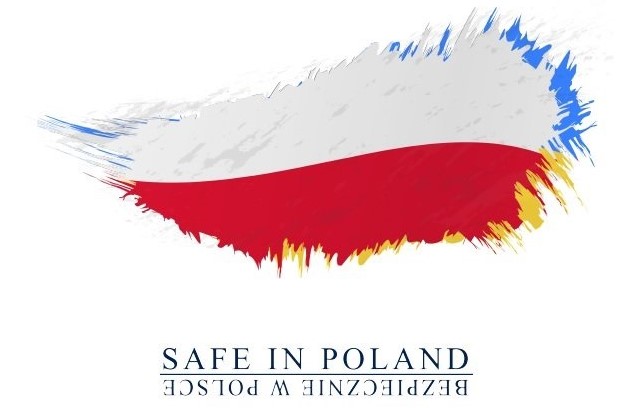 Logotyp kampanii pn. Safe in Poland