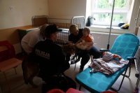 Policjanci z wizytą w szpitalu