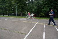 uczeń zdający egzamin na kartę rowerową