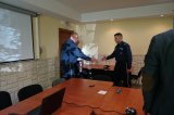 I Zastępca Komendanta Miejskiego gratuluje Zastępcy Komendanta KP III objęcia stanowiska