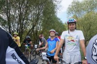 Uczestnicy I Przełajowego Rajdu Rowerowego Policjantów