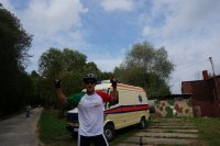 Zwycięzca I Przełajowego Rajdu Rowerowego Policjantów