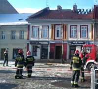 Pożar kamienicy w centrum miasta