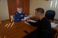 Przedstawiciele Radia Bielsko z wizytą w komendzie