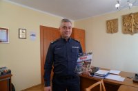 Przedstawiciele Radia Bielsko z wizytą w komendzie