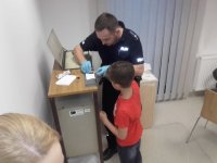 wizyta dzieci w Komisariacie Policji w Czechowicach - Dziedzicach