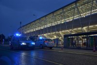 Policyjne zabezpieczenie meczu USA - Nigeria w Bielsku-Białej