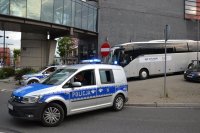 Policyjne zabezpieczenie meczu USA - Nigeria w Bielsku-Białej
