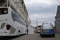 Policyjne zabezpieczenie meczu USA - Nigeria w Bielsku-Białej