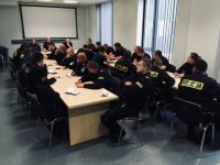 Policyjne zabezpieczenie meczu Portugalii i Argentyny podczas mistrzostw świata w Bielsku-Białej.