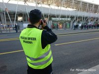 Policyjne zabezpieczenie meczu Portugalii i Argentyny podczas mistrzostw świata w Bielsku-Białej.