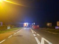 Miejsce wypadku motocyklisty