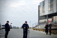 Komendant Miejski Policji insp. Krzysztof Herzyk podczas przemówienia.