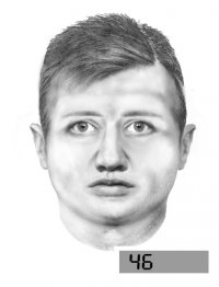 Portret pamięciowy sprawcy kradzieży.