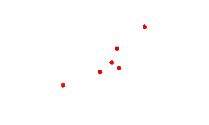 mapa Polski z zaznaczonymi miejscami wypadków drogowych ze skutkiem śmiertelnym