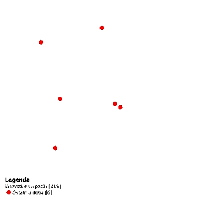 mapa Polski z zaznaczeniem miejsc wypadków ze skutkiem śmiertelnym