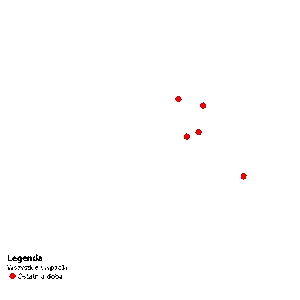mapa Polski z zaznaczonymi miejscami wypadków drogowych ze skutkiem śmiertelnym