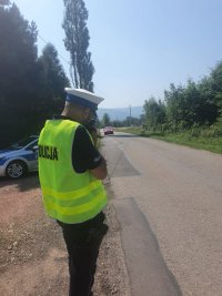 policjanci podczas działań &quot;prędkość&quot;