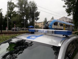 policjanci podczas działań