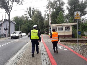 policjanci podczas działań