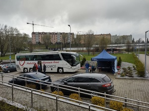 Policjanci podczas akcji krwiodawstwa