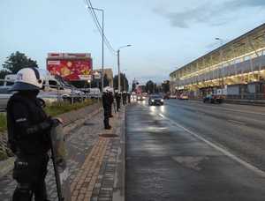 policjanci podczas zabezpieczenia