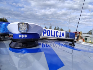 Czapka policjanta ruchu drogowego