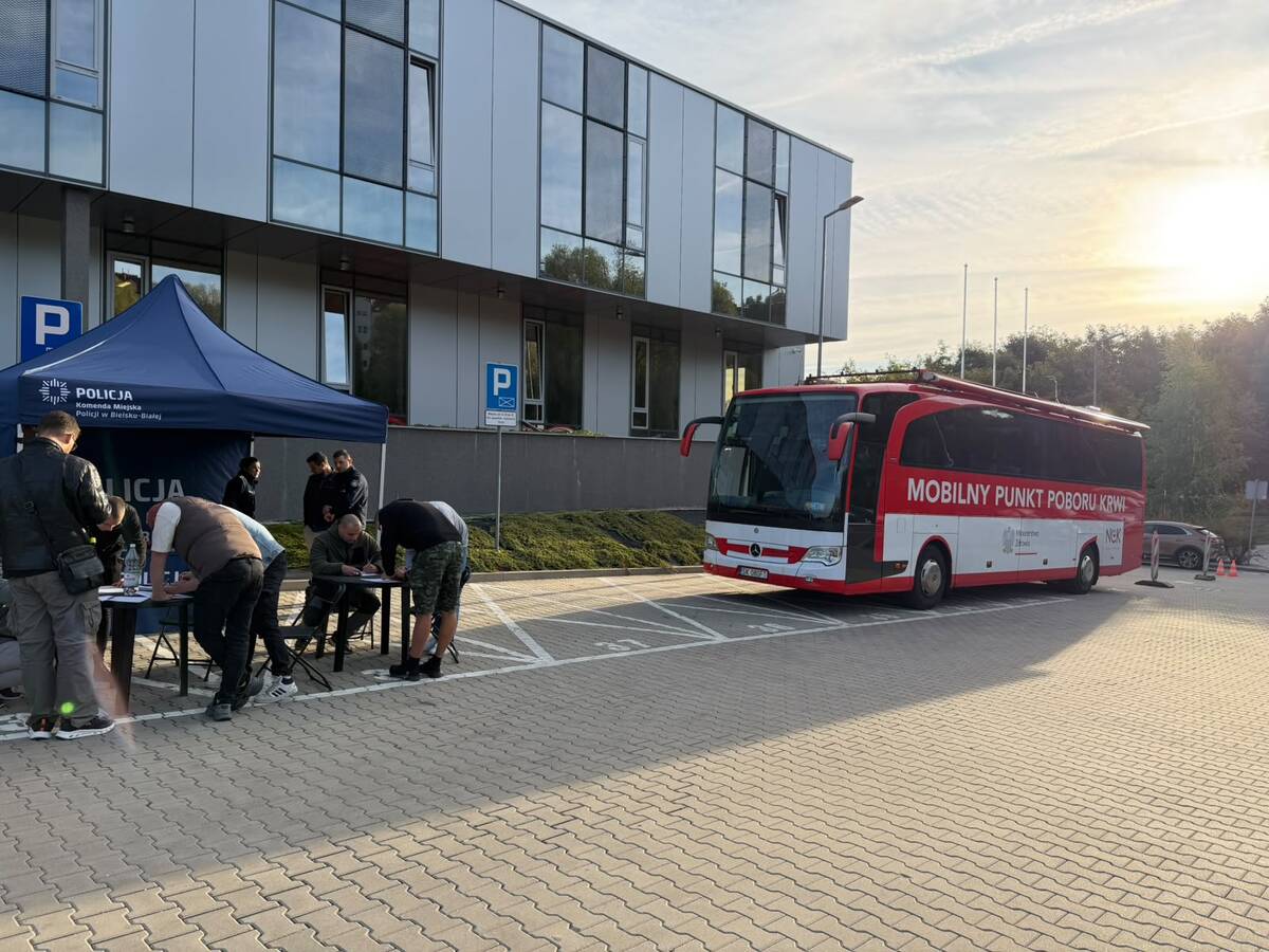 Zbiórka krwi w Komendzie Miejskiej Policji w Bielsku-Białej