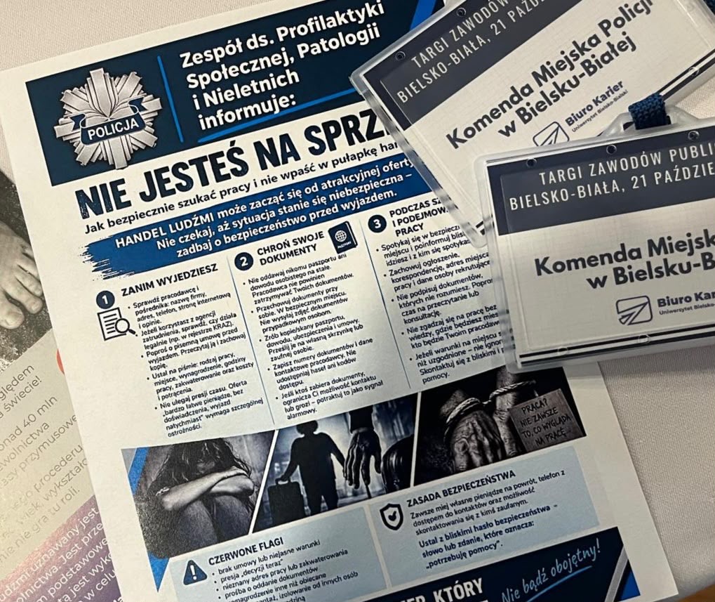 Policja na targach zawodów publicznych w Uniwersytecie Bielsko-Białskim